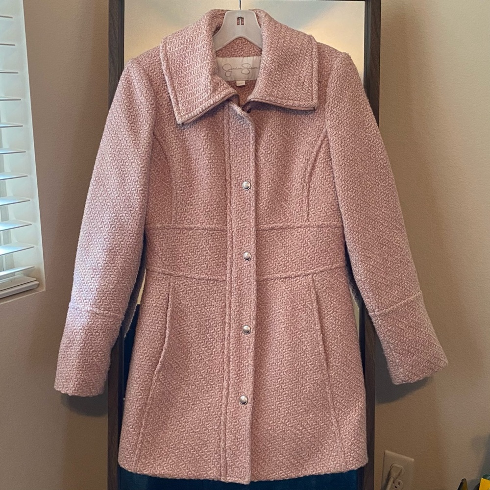 Jessica Simpson blush pink wool blend coat size small